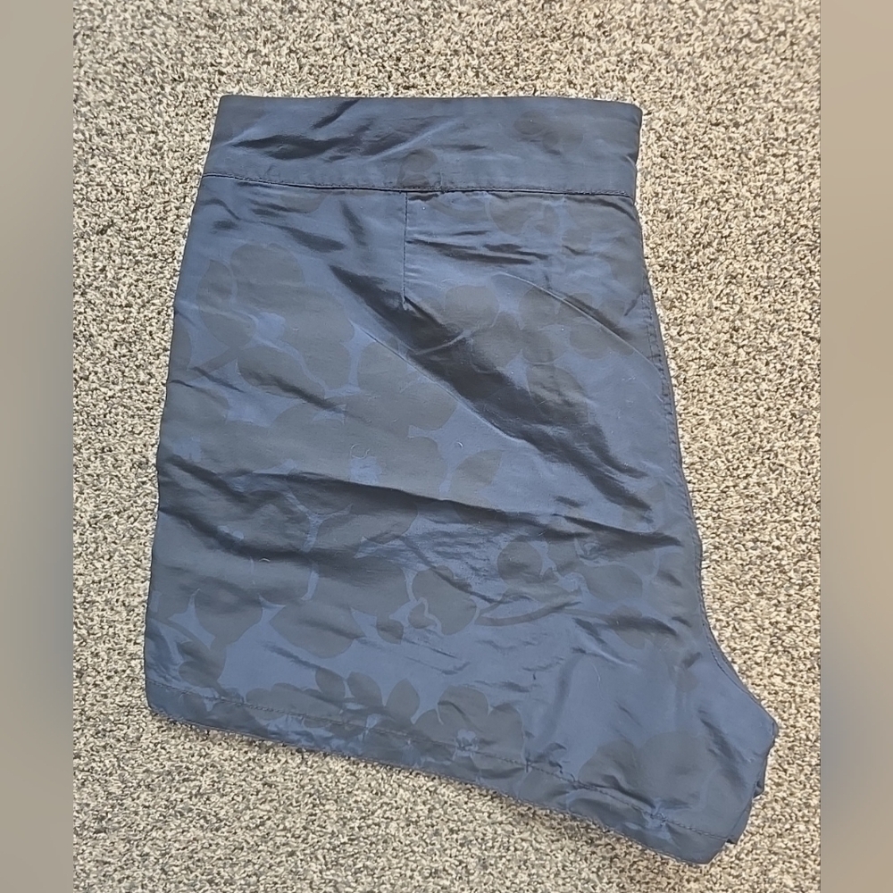 VTG Tommy Hilfiger Board Athletic Womens Shorts Navy W Black Floral Womens 14 - Picture 6 of 16